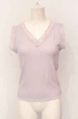 画像1: FA（Fi.n.t） / レース使いテレコタンクトップ F ラベンダー O-25-07-21-002-LO-TO-OW-OS