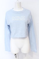 MILK / MILKショート L.S Tee  サックス O-25-07-21-023-ML-TO-OW-OS