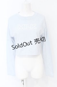 MILK / MILKショート L.S Tee  サックス O-25-07-21-023-ML-TO-OW-OS