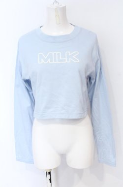 画像1: MILK / MILKショート L.S Tee  サックス O-25-07-21-023-ML-TO-OW-OS