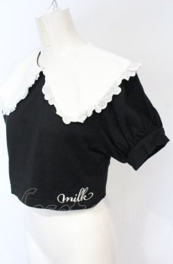画像2: MILK / Bigカラートップス  クロ×シロ O-25-07-21-025-ML-BL-OW-OS