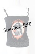 HYSTERIC GLAMOUR / fuck girl キャミソール  ブラック O-25-07-21-027-PU-TO-OW-OS