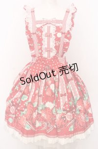 Angelic Pretty / 摘みたていちごエプロン風スカート  アカ O-25-07-23-027-AP-SK-IG-OS