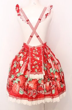 画像4: Angelic Pretty / 摘みたていちごエプロン風スカート  アカ O-25-07-23-027-AP-SK-IG-OS