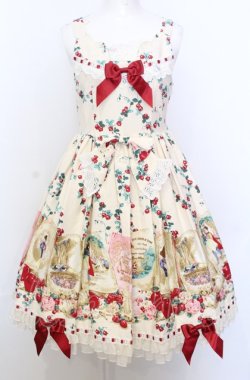 画像1: BABY,THE STARS SHINE BRIGHT / フリルジャンパースカート（Snow White）  アイボリー O-25-07-23-028-BA-OP-IG-OS