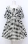 画像1: Angelic Pretty / Sugaryギンガムワンピース  クロ×シロ O-25-07-23-029-AP-OP-IG-OS (1)