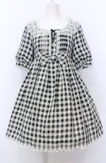 画像1: Angelic Pretty / Sugaryギンガムワンピース  クロ×シロ O-25-07-23-029-AP-OP-IG-OS (1)