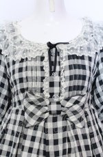 画像2: Angelic Pretty / Sugaryギンガムワンピース  クロ×シロ O-25-07-23-029-AP-OP-IG-OS (2)