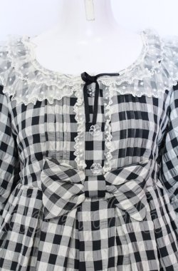画像2: Angelic Pretty / Sugaryギンガムワンピース  クロ×シロ O-25-07-23-029-AP-OP-IG-OS