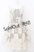BABY,THE STARS SHINE BRIGHT / Ex libris the DOLLS柄フリルフリルジャンパースカート  ベージュ O-25-07-23-031-BA-OP-IG-OS
