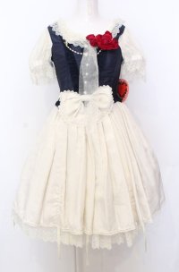 BABY,THE STARS SHINE BRIGHT / Claudia, The Fairy Tale Princessワンピース  オフ×ネイビー O-25-07-23-032-BA-OP-IG-OS