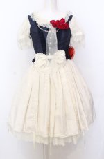 画像1: BABY,THE STARS SHINE BRIGHT / Claudia, The Fairy Tale Princessワンピース  オフ×ネイビー O-25-07-23-032-BA-OP-IG-OS (1)