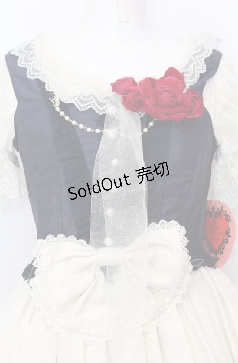 画像2: BABY,THE STARS SHINE BRIGHT / Claudia, The Fairy Tale Princessワンピース  オフ×ネイビー O-25-07-23-032-BA-OP-IG-OS (2)