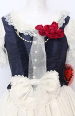 画像2: BABY,THE STARS SHINE BRIGHT / Claudia, The Fairy Tale Princessワンピース  オフ×ネイビー O-25-07-23-032-BA-OP-IG-OS (2)
