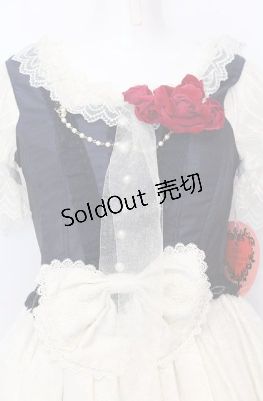 画像2: BABY,THE STARS SHINE BRIGHT / Claudia, The Fairy Tale Princessワンピース  オフ×ネイビー O-25-07-23-032-BA-OP-IG-OS (2)