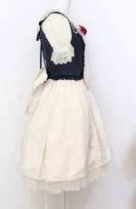 画像3: BABY,THE STARS SHINE BRIGHT / Claudia, The Fairy Tale Princessワンピース  オフ×ネイビー O-25-07-23-032-BA-OP-IG-OS (3)