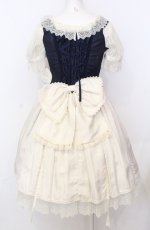 画像4: BABY,THE STARS SHINE BRIGHT / Claudia, The Fairy Tale Princessワンピース  オフ×ネイビー O-25-07-23-032-BA-OP-IG-OS (4)