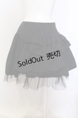 画像4: ALICE and the PIRATES / 裾チュールヒップボーンスカート  クロ O-25-07-23-034-PA-SK-OW-OS