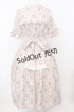 画像3: axes femme Kawaii / RosyBear柄ワンピース  ピンク×アイボリー O-25-07-23-037-AX-OP-IG-OS