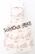 axes femme kawaii / お菓子の家柄ジャンスカ  アイボリー O-25-07-23-038-AX-OP-IG-OS