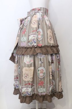 画像2: axes femme kawaii / ティティ×ベアファミリースカート  ベージュ O-25-07-23-041-AX-SK-IG-OS