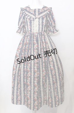 画像1: axes femme kawaii / ローズベリーガーデンワンピース  ネイビー O-25-07-23-044-AX-OP-IG-OS