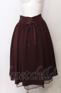 axes femme POETIQUE / バックフリルレースアップスカート  ワイン O-25-07-23-051-AX-SK-IG-OS
