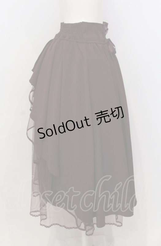 画像2: axes femme POETIQUE / バックフリルレースアップスカート ワイン O-25-07-23-051-AX-SK-IG-ZH (2)