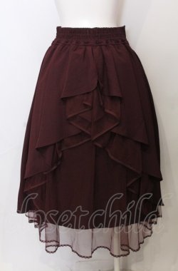 画像3: axes femme POETIQUE / バックフリルレースアップスカート  ワイン O-25-07-23-051-AX-SK-IG-OS