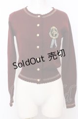 Angelic Pretty / ブリジットエンブレムワッペンカーディガン  ワイン O-25-07-23-006-AP-TO-IG-OS