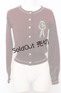 Angelic Pretty / ブリジットエンブレムワッペンカーディガン  ワイン O-25-07-23-006-AP-TO-IG-OS
