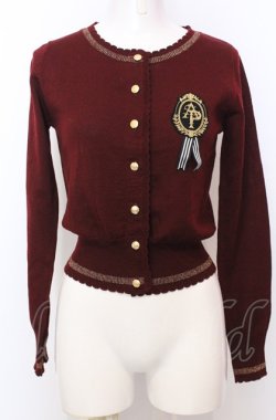 画像1: Angelic Pretty / ブリジットエンブレムワッペンカーディガン  ワイン O-25-07-23-006-AP-TO-IG-OS