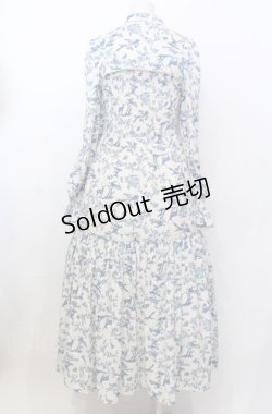 画像4: axes femme POETIQUE / トワルドジュイ風柄ワンピース  オフ×ブルー O-25-07-23-052-AX-OP-IG-OS