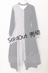 axes femme POETIQUE / チョーカー風バイカラーワンピース  ネイビー O-25-07-23-054-AX-OP-IG-OS