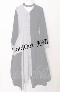 axes femme POETIQUE / チョーカー風バイカラーワンピース  ネイビー O-25-07-23-054-AX-OP-IG-OS