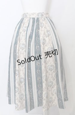 画像3: axes femme / オーナメント×花柄切替スカート  オフ×グリーン O-25-07-23-058-AX-SK-IG-ZT508