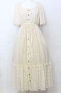 axes femme / レース×シフォンドレス風ワンピース  アイボリー O-25-07-23-061-AX-OP-IG-OS