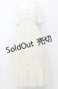 axes femme / レース×シフォンドレス風ワンピース  アイボリー O-25-07-23-061-AX-OP-IG-OS