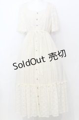 axes femme / レース×シフォンドレス風ワンピース  アイボリー O-25-07-23-061-AX-OP-IG-OS