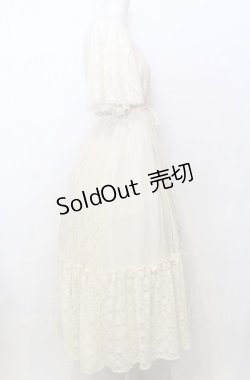 画像2: axes femme / レース×シフォンドレス風ワンピース  アイボリー O-25-07-23-061-AX-OP-IG-OS