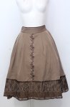 画像1: axes femme / 薔薇刺繍バイカラースカート  ブラウン O-25-07-23-062-AX-SK-IG-ZT508 (1)