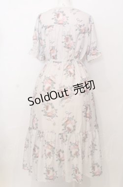 画像3: axes femme / ミルフィーユローズ柄ワンピース  オフ O-25-07-23-065-AX-OP-IG-ZT262