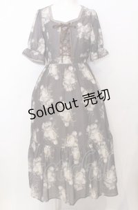 axes femme / ミルフィーユローズ柄ワンピース  ブラウン O-25-07-23-066-AX-OP-IG-OS