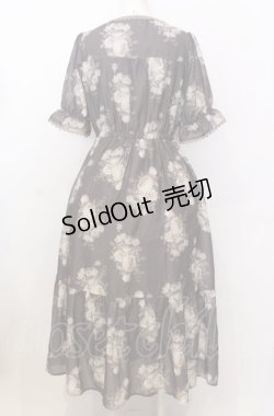 画像3: axes femme / ミルフィーユローズ柄ワンピース  ブラウン O-25-07-23-066-AX-OP-IG-OS