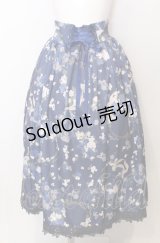 axes femme / ローズリース柄スカート  ブルー O-25-07-23-068-AX-SK-IG-OS