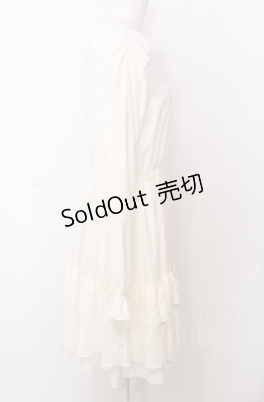 画像2: axes femme / イレヘムフリルチュニック  アイボリー O-25-07-23-007-AX-TO-IG-ZT506 (2)