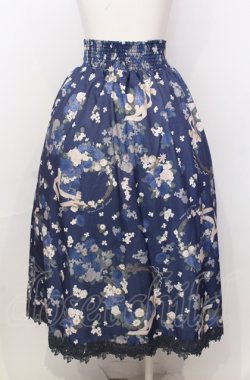 画像3: axes femme / ローズリース柄スカート  ブルー O-25-07-23-068-AX-SK-IG-OS