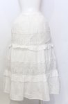 画像2: axes femme NOSTALGIE / コットンティアードスカート  シロ O-25-07-23-070-AX-SK-IG-ZT508 (2)