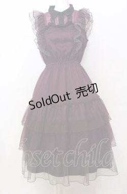 画像1: axes femme / ボリュームフリルドレス  パープル O-25-07-23-072-AX-OP-IG-OS