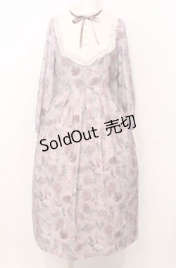 画像1: axes femme / ラヴィアンローズ柄ワンピース  ピンク O-25-07-23-073-AX-OP-IG-OS